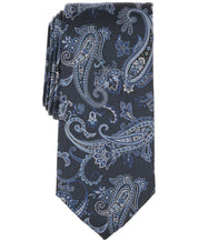 Michael Kors Mens Paisley Print Classic Neck Tie Dark Navy