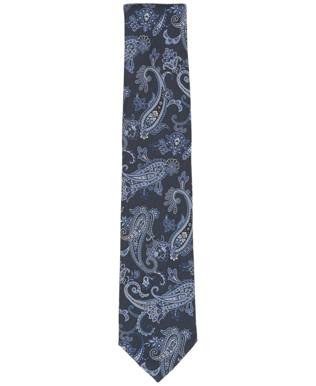 Michael Kors Mens Paisley Print Classic Neck Tie Dark Navy