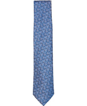 Michael Kors Mens Tolane Floral Print Classic Neck Tie Blue