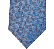 Michael Kors Mens Tolane Floral Print Classic Neck Tie Blue