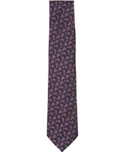 Michael Kors Mens Tolane Floral Print Classic Neck Tie Burgundy