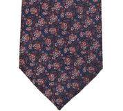 Michael Kors Mens Tolane Floral Print Classic Neck Tie Burgundy