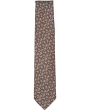 Michael Kors Mens Tolane Floral Print Classic Neck Tie Brown