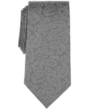 Michael Kors Mens Classic Satin Pine Paisley Neck Tie Gray