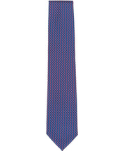 Perry Ellis Portfolio Mens Raser Mini Neat Pattern Classic Neck Tie Blue