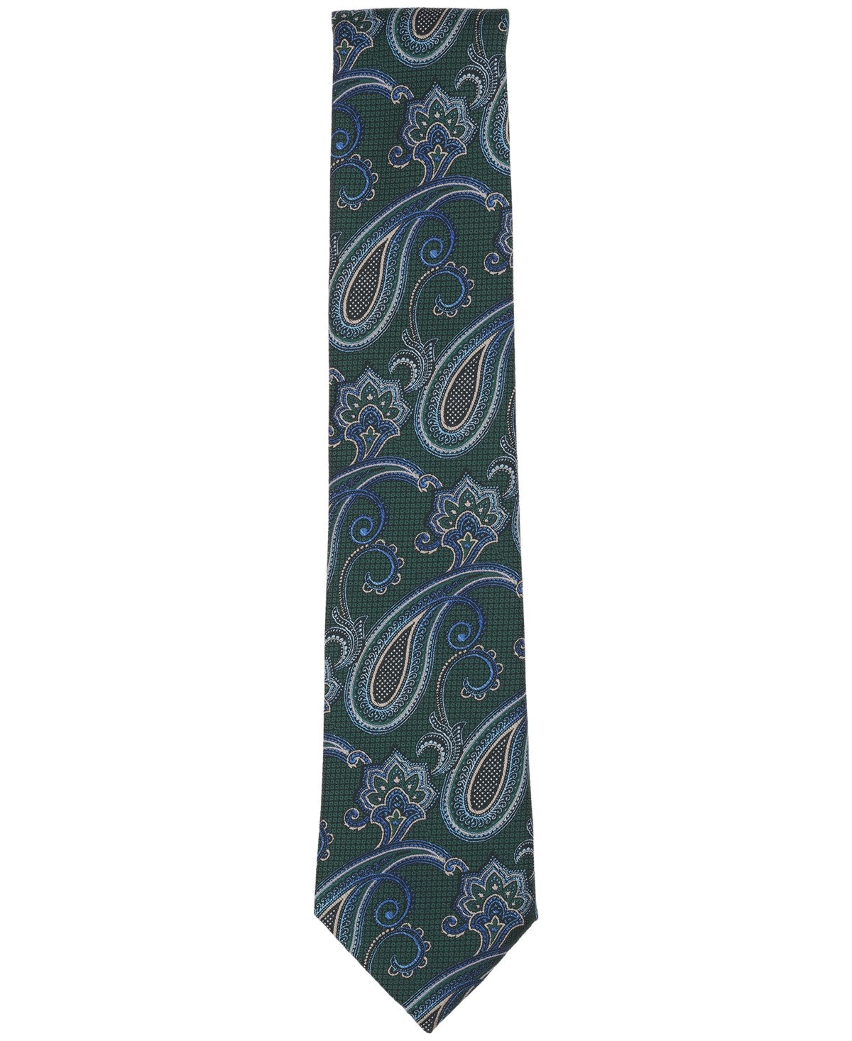 Perry Ellis Portfolio Mens Emmett Mini Pattern Neck Tie Bright Green