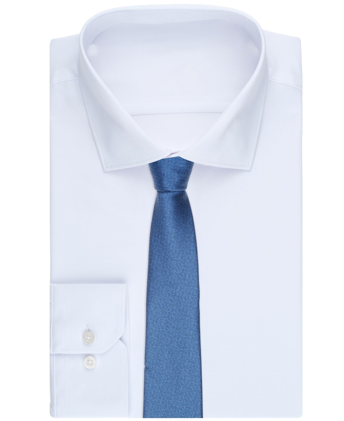 Perry Ellis Portfolio Mens Papker Abstract Neat Pattern Classic Neck Tie Blue
