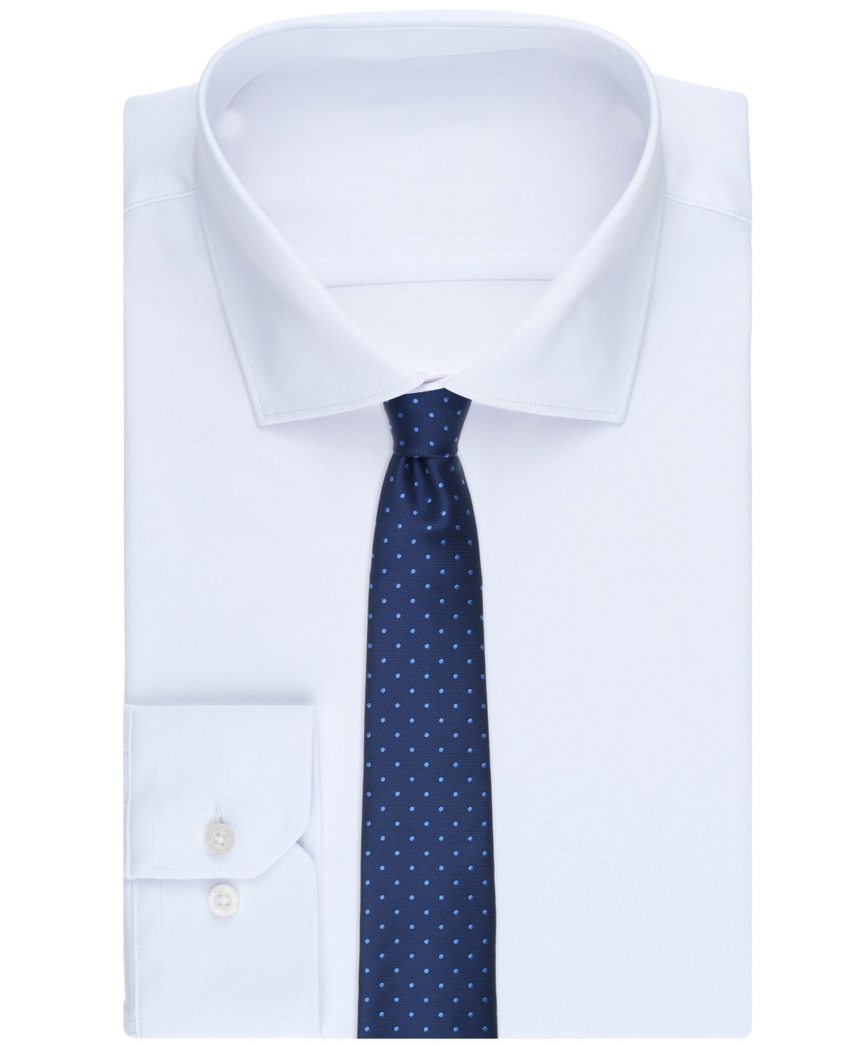 Club Room Mens Mayfair Dot Print Neck Tie Cobalt
