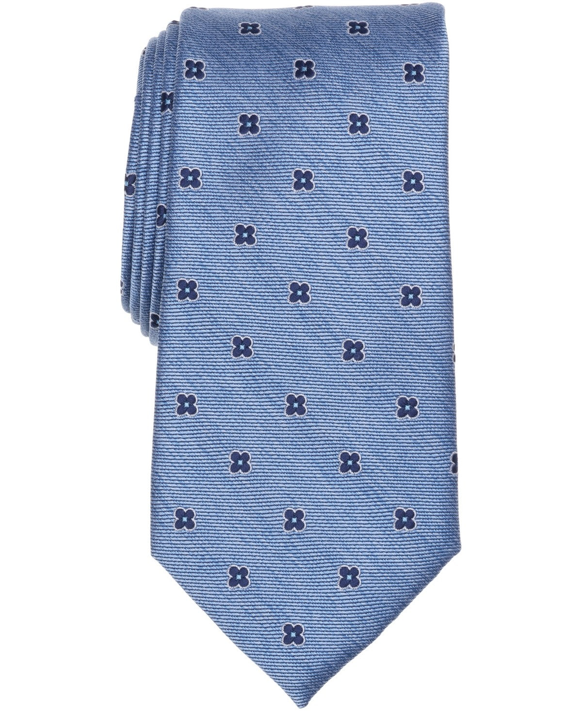 Club Room Mens Saddlebrook Neat Neck Tie Light Blue