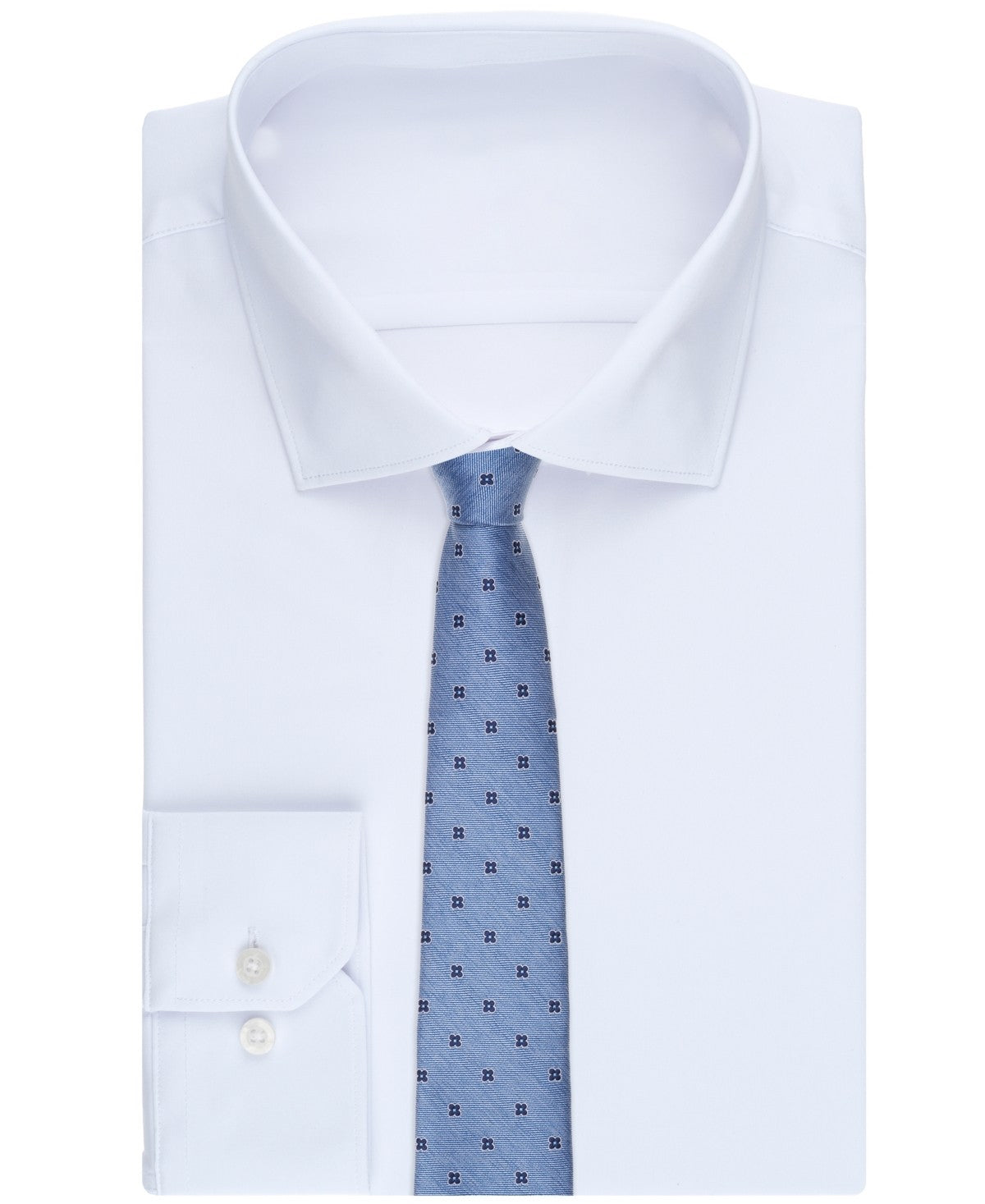 Club Room Mens Saddlebrook Neat Neck Tie Light Blue