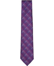 Perry Ellis Portfolio Mens Janda Geo-Pattern Classic Neck Tie Magenta