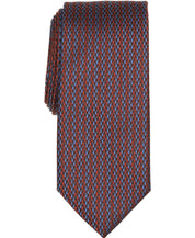 Perry Ellis Portfolio Mens Raser Mini Neat Pattern Classic Neck Tie Cognac