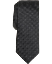 Alfani Mens Luster Mini Slim Neck Tie Black/White