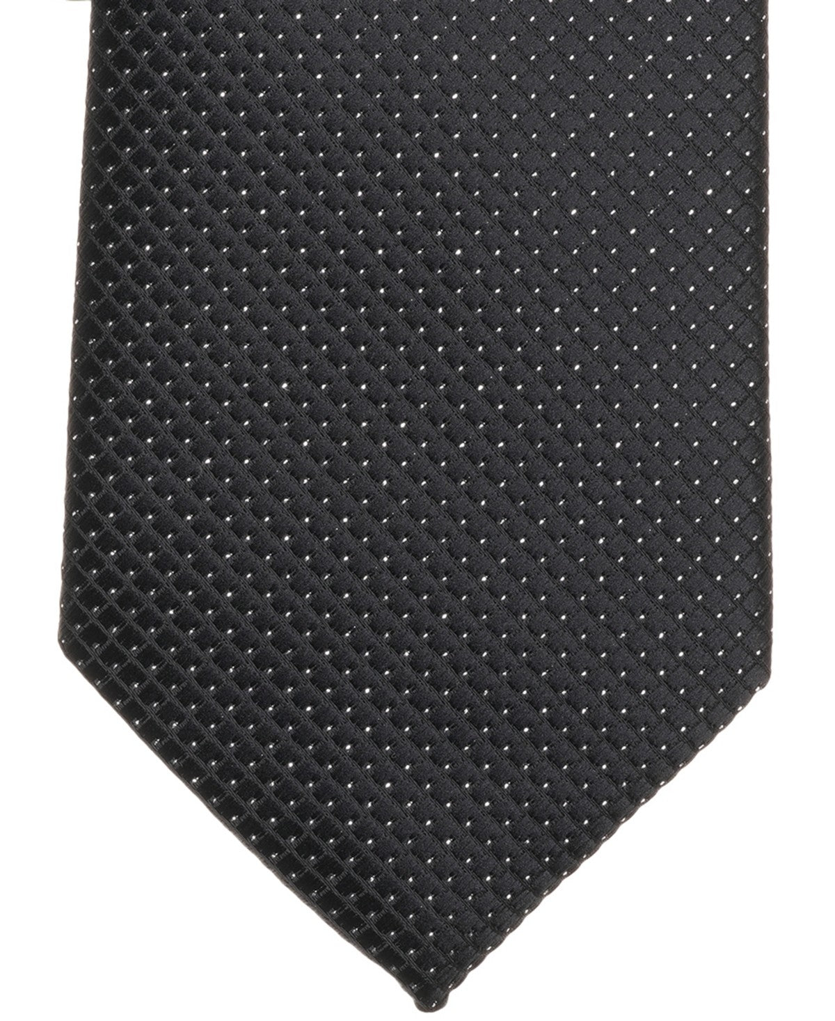 Alfani Mens Luster Mini Slim Neck Tie Black/White