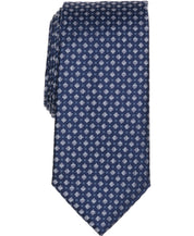 Perry Ellis Portfolio Mens Rosser Geo Pattern Classic Fit Neck Tie Navy