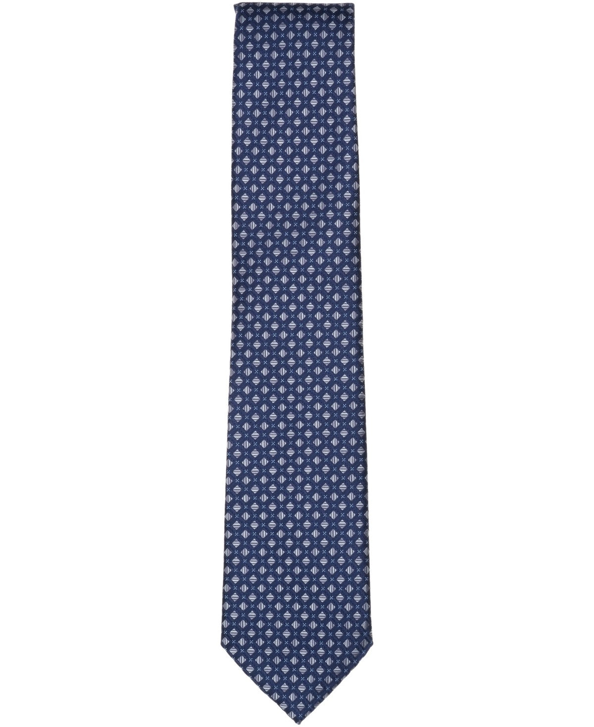 Perry Ellis Portfolio Mens Rosser Geo Pattern Classic Fit Neck Tie Navy