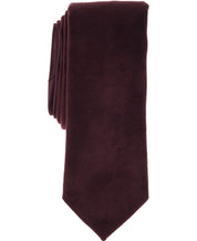Bar III Mens Tux Velvet Solid Neck Tie Burgundy