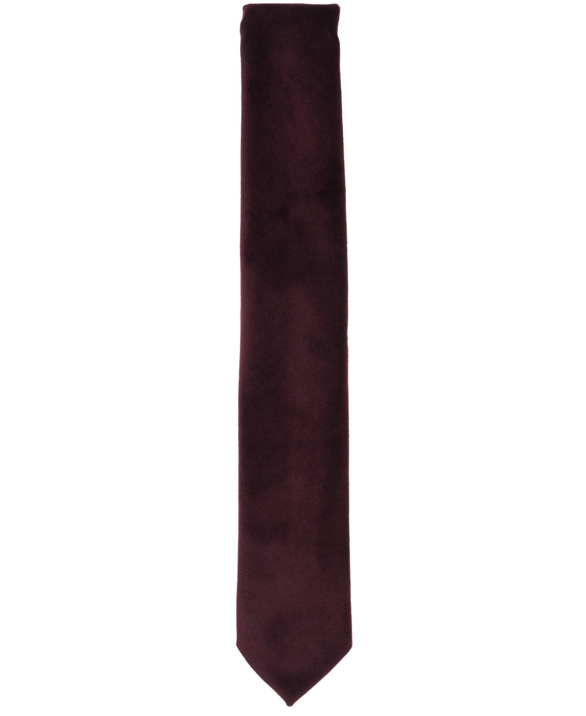 Bar III Mens Tux Velvet Solid Neck Tie Burgundy