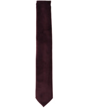Bar III Mens Tux Velvet Solid Neck Tie Burgundy