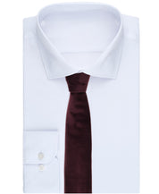 Bar III Mens Tux Velvet Solid Neck Tie Burgundy