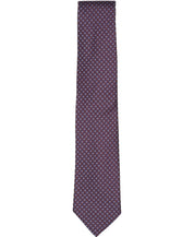 Michael Kors Mens Classic Rossell Square-Pattern Neck Tie Burgundy