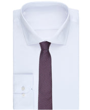 Michael Kors Mens Classic Rossell Square-Pattern Neck Tie Burgundy