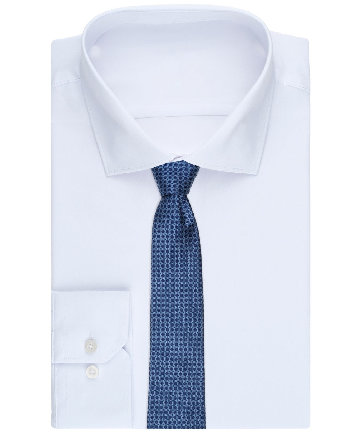 Michael Kors Mens Classic Tabula Dot Neck Tie Blue