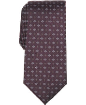 Michael Kors Mens Pindot Neat Pattern Neck Tie Burgundy