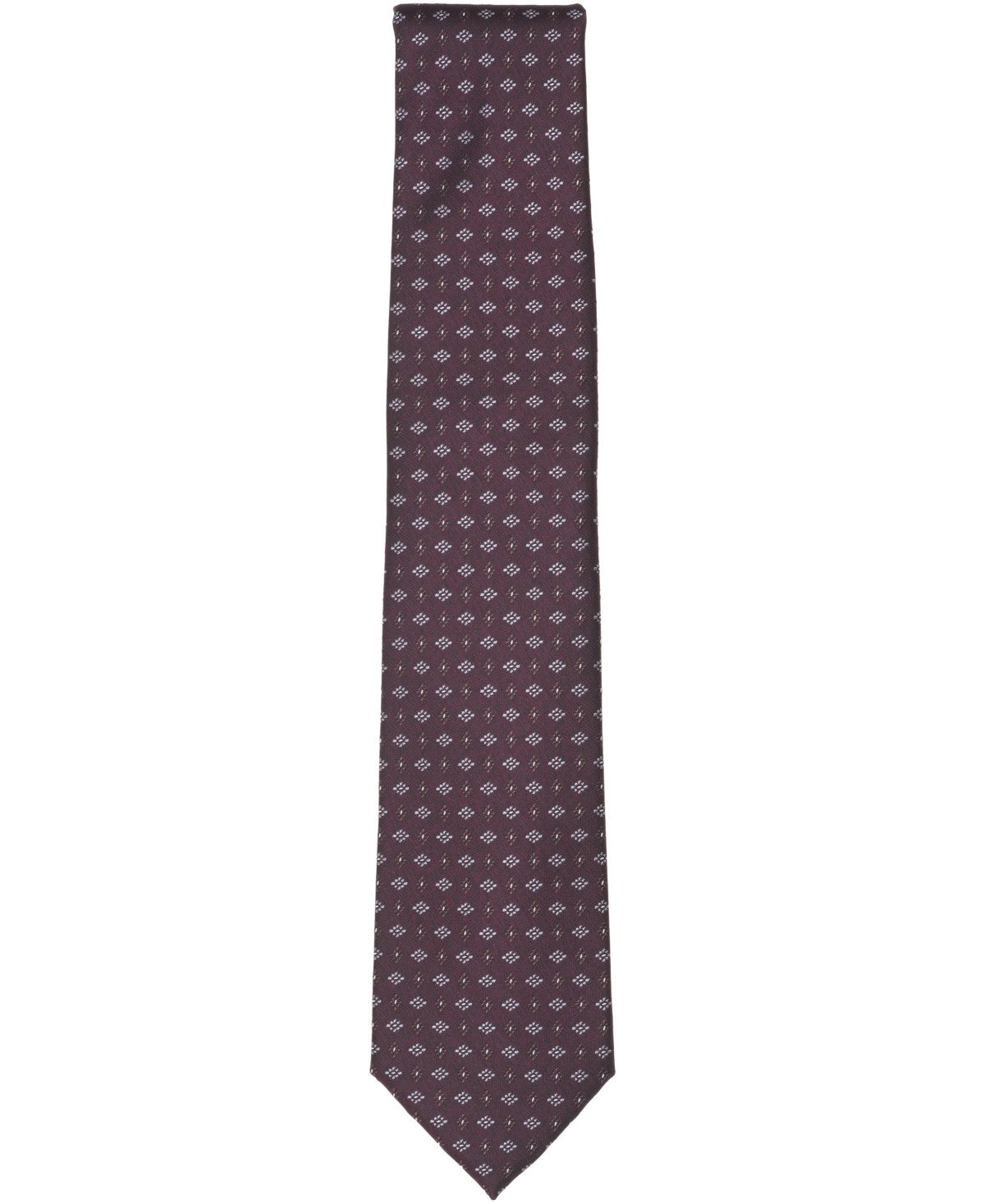 Michael Kors Mens Pindot Neat Pattern Neck Tie Burgundy