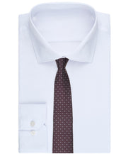 Michael Kors Mens Pindot Neat Pattern Neck Tie Burgundy