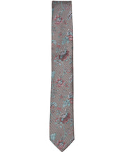 Bar III Mens Argentine Floral Neck Tie Taupe