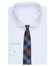Club Room Mens Promenade Plaid Neck Tie Taupe/Blue