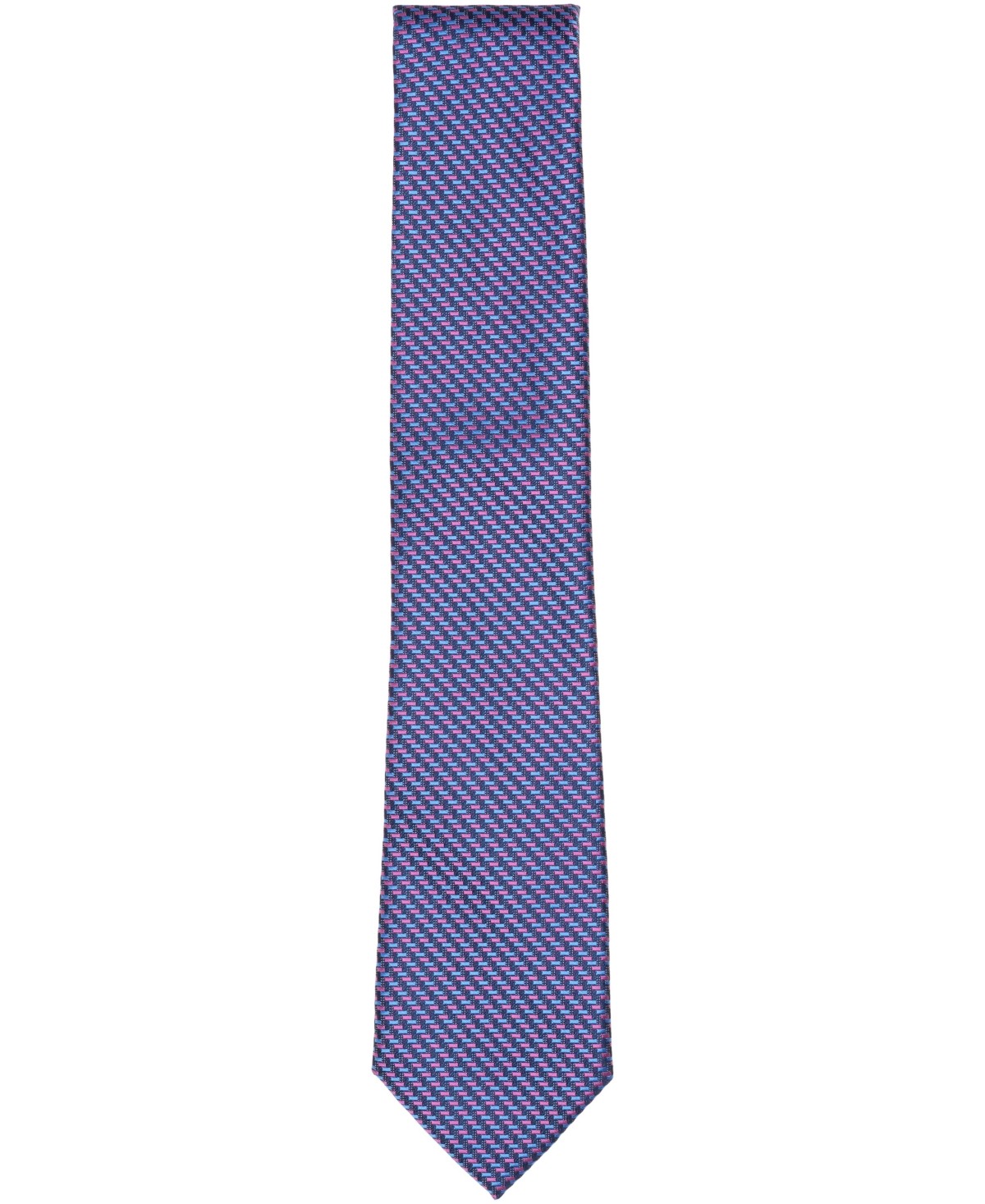 Perry Ellis Portfolio Mens Craven Mini Pattern Classic Fit Neck Tie Blue