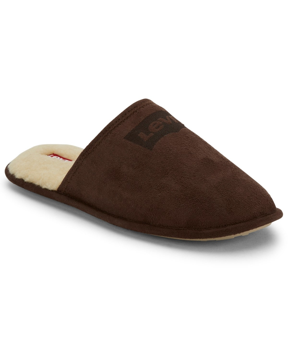 Levi's Mens Milton 2 Slip-On Round Toe Slippers Dark Brown XL