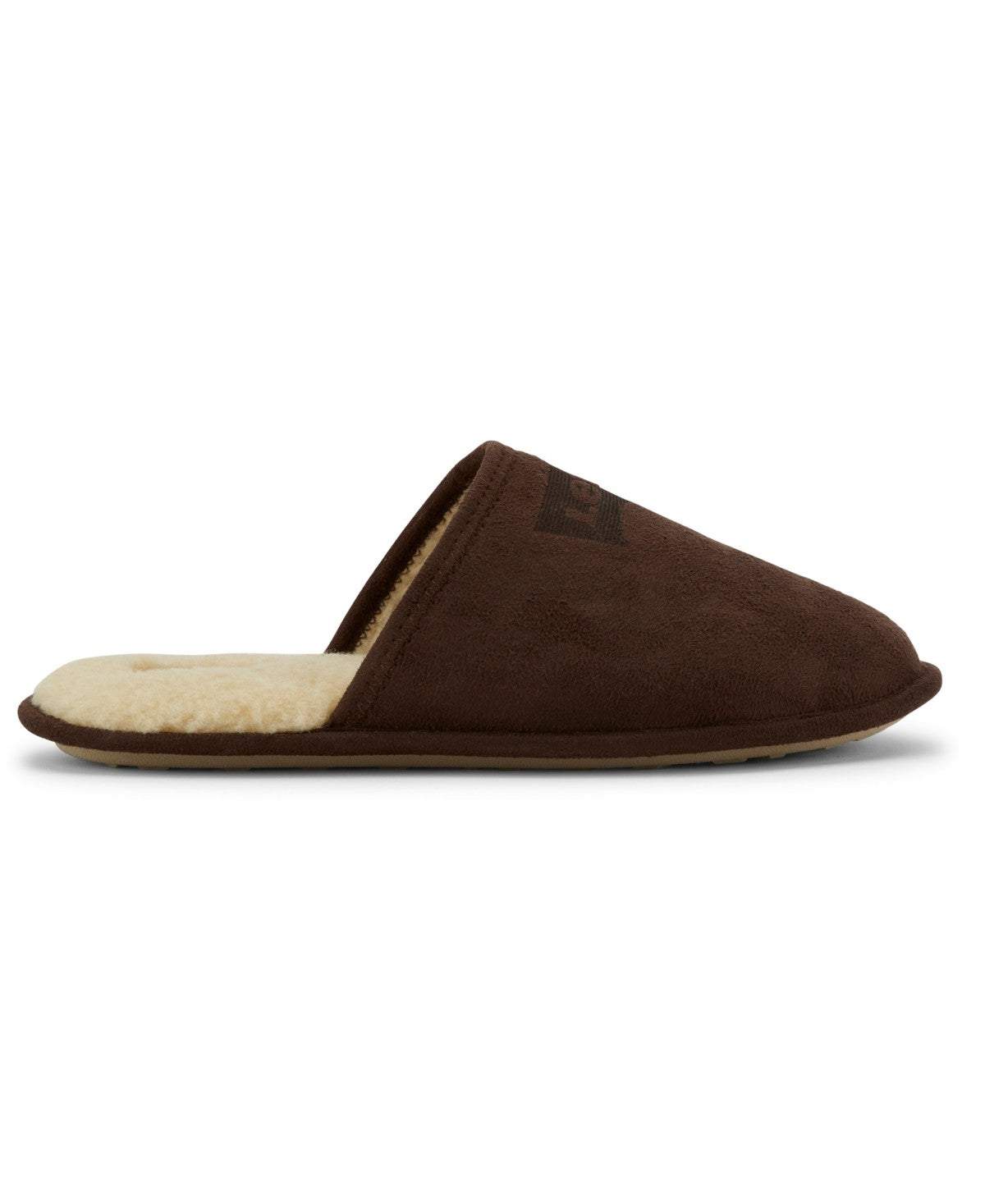 Levi's Mens Milton 2 Slip-On Round Toe Slippers Dark Brown XL