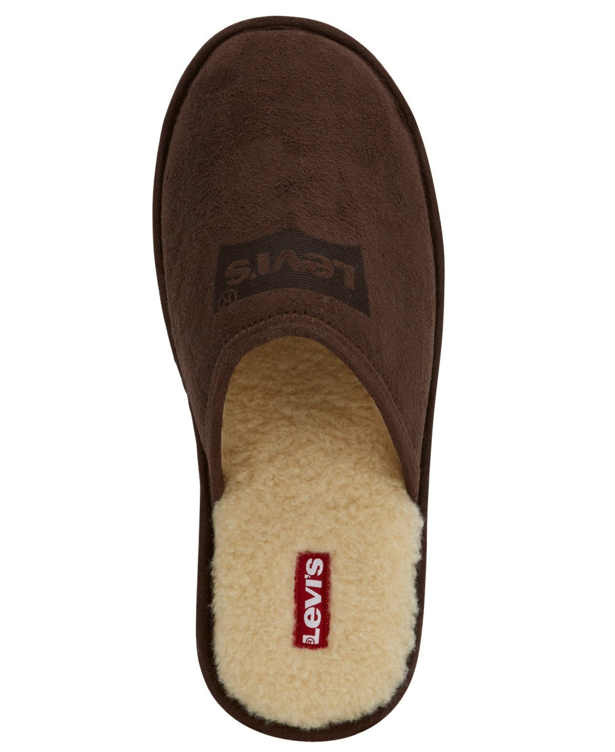 Levi's Mens Milton 2 Slip-On Round Toe Slippers Dark Brown XL