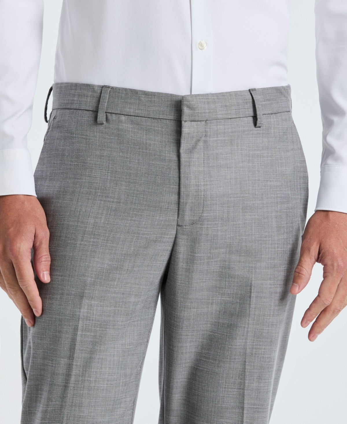 Perry Ellis Portfolio Mens Modern fit Dress Pants 40 / 30 Grey Solid