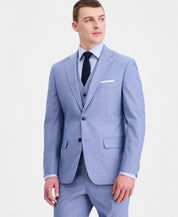 Tommy Hilfiger Mens Modern fit Cotton Suit Jacket Blazer 43 R Blue Solid