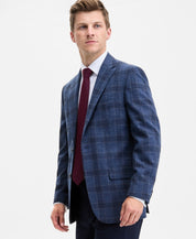Tommy Hilfiger Mens Modern fit Sport Coat Blazer 46 S Blue Check