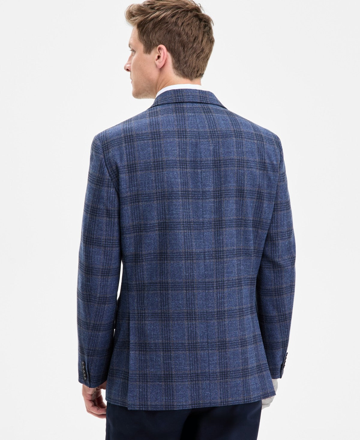 Tommy Hilfiger Mens Modern fit Sport Coat Blazer 46 S Blue Check