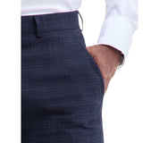 Calvin Klein Mens Slim fit Wool Dress Pants 36 / 32 Navy  Blue Plaid