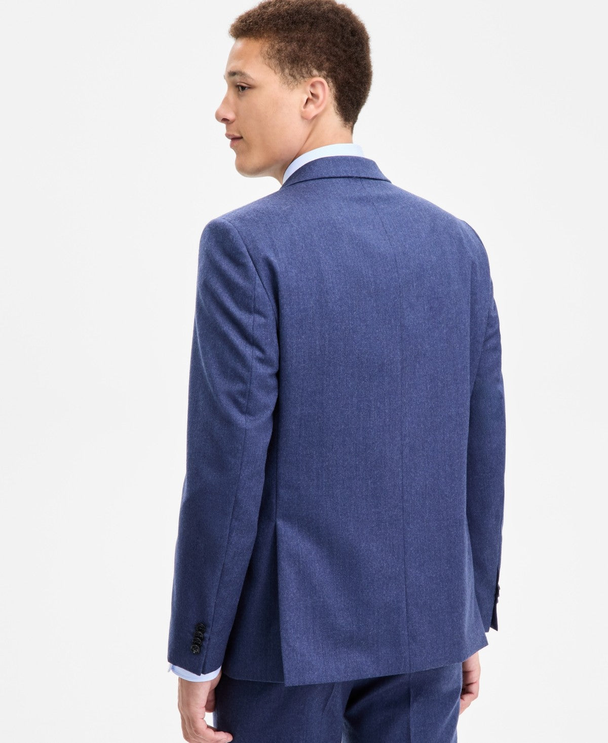 Tommy Hilfiger Mens Modern fit Wool Suit Jacket Blazer 46 L Blue Solid