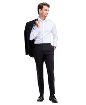 Ted Baker Mens Modern fit Wool Dress Pants 38 / 30 Black Solid
