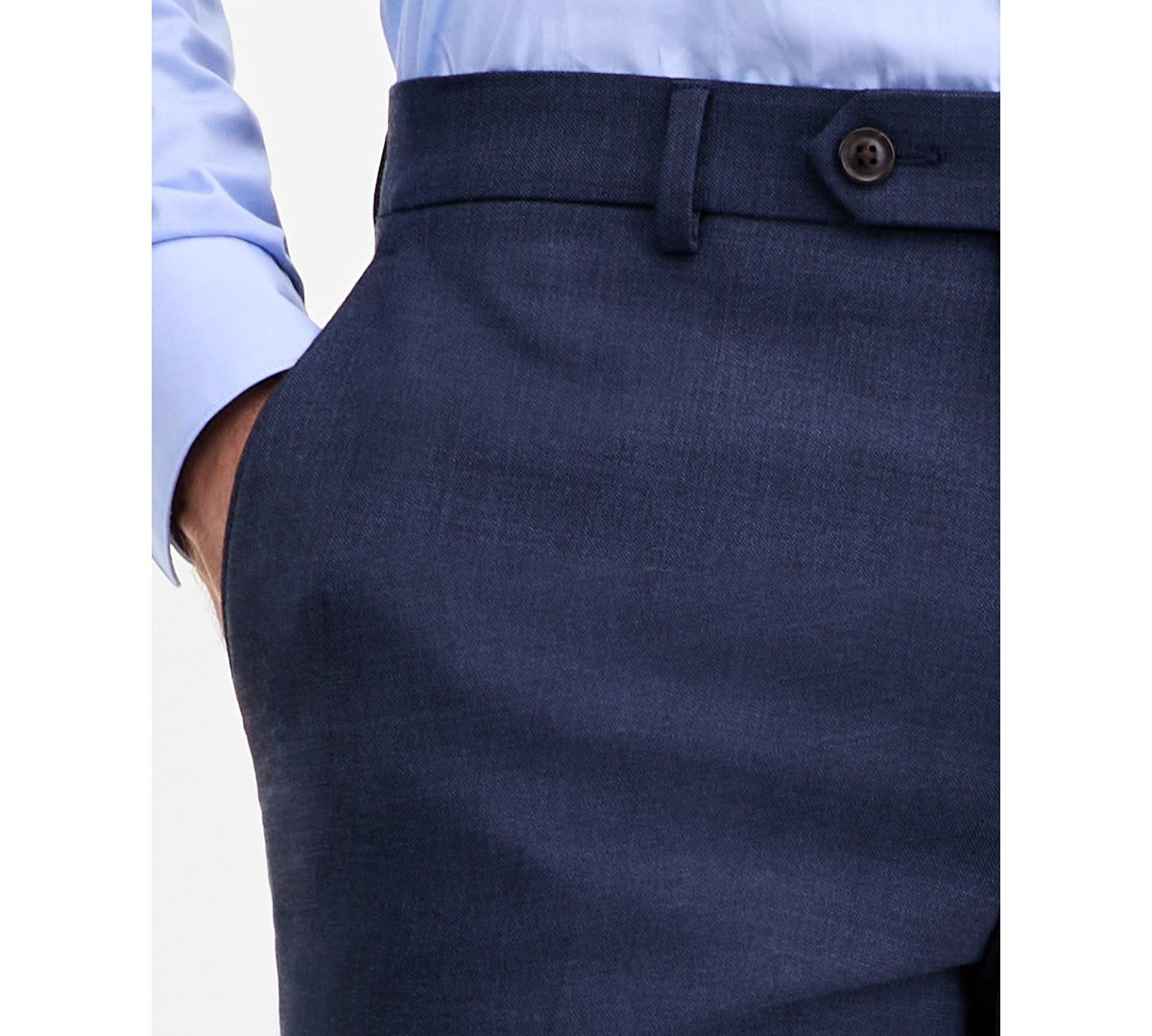 Ted Baker Mens Modern fit Wool Dress Pants 32 / 34 Navy  Blue Solid