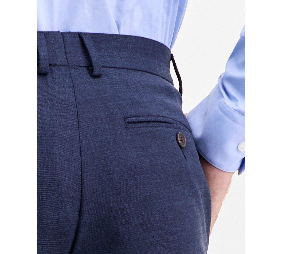 Ted Baker Mens Modern fit Wool Dress Pants 32 / 34 Navy  Blue Solid