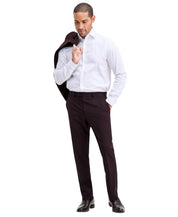 Ted Baker Mens Modern fit Dress Pants 36 / 34 Burgundy Red Solid Stretch