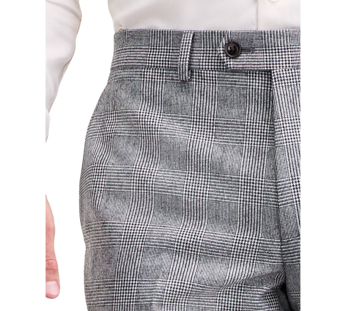 Ted Baker Mens Modern fit Wool Dress Pants 33 / 32 Grey Plaid