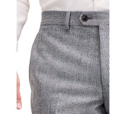 Ted Baker Mens Modern fit Wool Dress Pants 33 / 32 Grey Plaid
