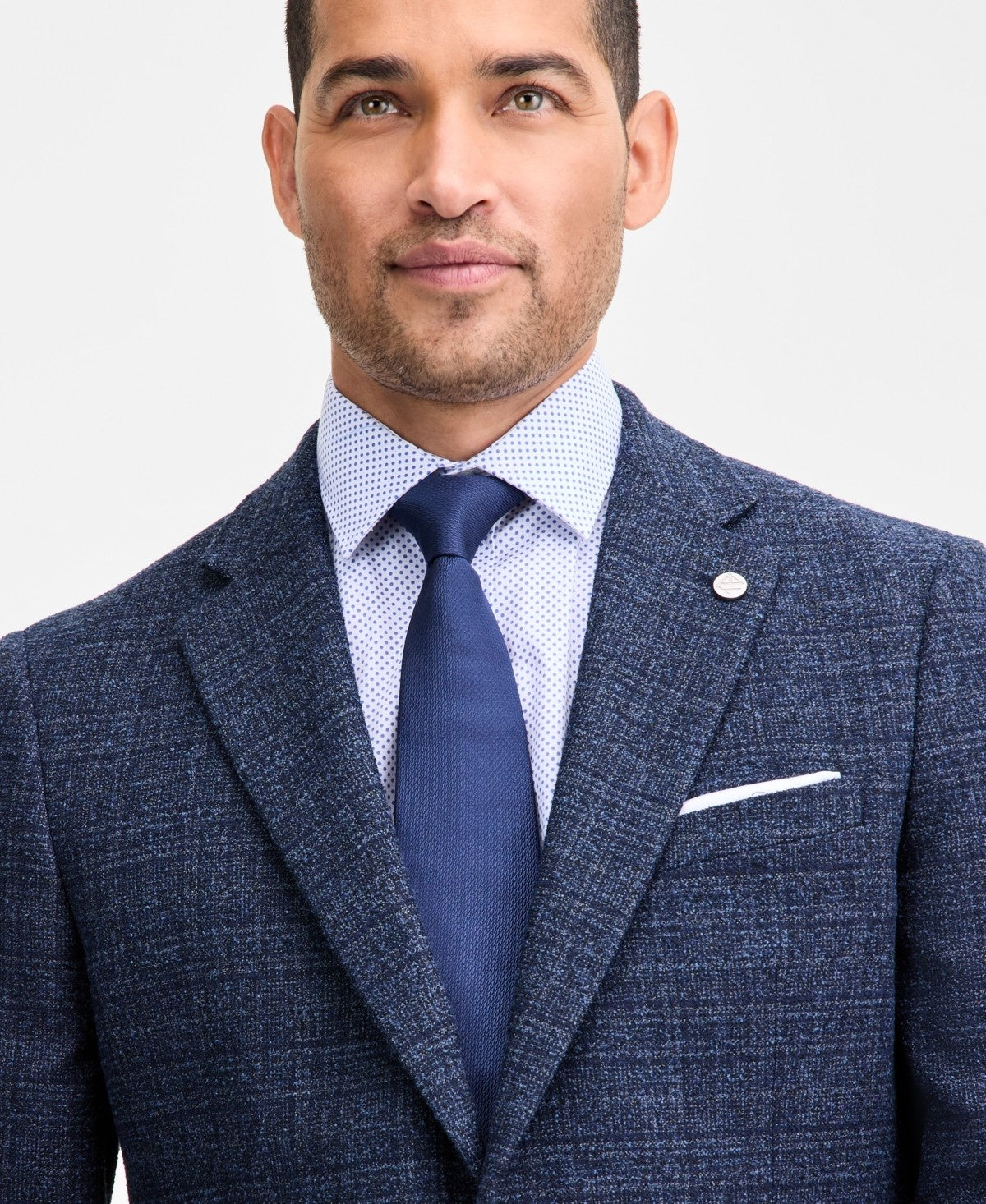 Ted Baker Mens Modern fit Wool Sport Coat Blazer 38 R Navy Blue Plaid