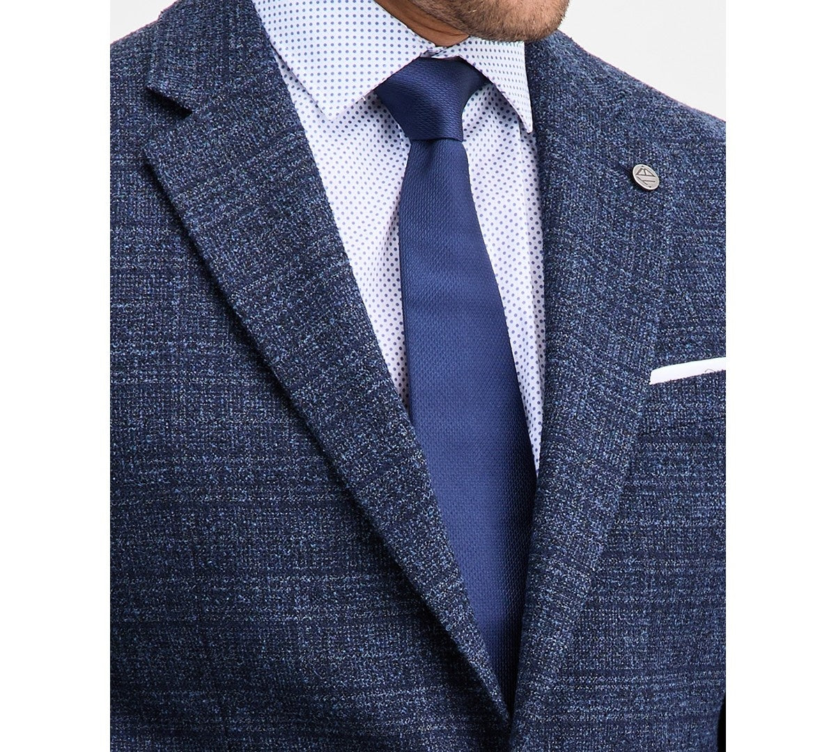 Ted Baker Mens Modern fit Wool Sport Coat Blazer 38 R Navy Blue Plaid